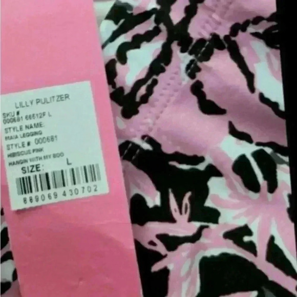 NWT Lilly Pulitzer Hangin with my Boo Luxletic Leggings Size Large Girls - Picture 11 of 13
